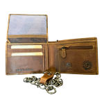 Jack's Inn Spade Mens Brown Leather Wallet with Detachable Chain