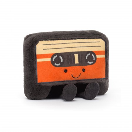 Jellycat Amuseables Cassette Tape Black | 7 x 18 x 20 cm