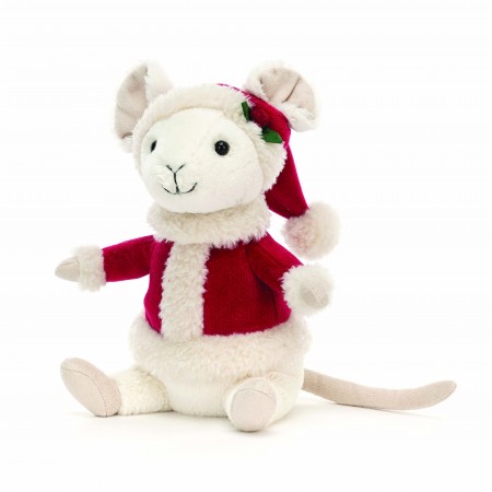 Jellycat Merry Mouse Christmas Plush | 18 x 9 x 7cm