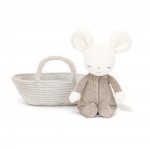 Jellycat Rock-a-Bye Mouse Cream | Small 10 x 9 x 19 cm