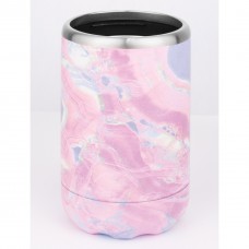 Avanti Double Wall Insulated Can & Stubby Holder Personalised | Pink Marble