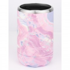 Avanti Double Wall Insulated Can & Stubby Holder Personalised | Pink Marble