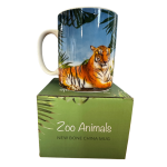 Classic Double Side Print Zoo Animals Theme Bone China Mug | Tiger