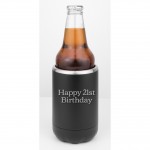 Avanti Double Wall Insulated Can & Stubby Holder Personalised | Black