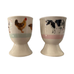 Avanti Classic Country Farm Set of 2 Egg Cups | Hens & Cow