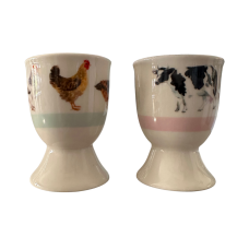 Avanti Classic Country Farm Set of 2 Egg Cups | Hens & Cow