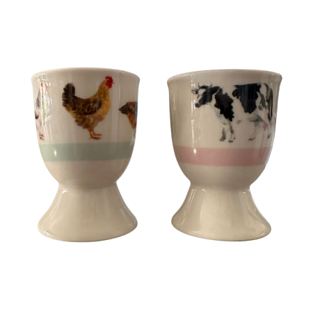 Avanti Classic Country Farm Set of 2 Egg Cups | Hens & Cow