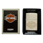 Zippo Harley Davidson Mercury Glass Laser Engraved Lighter 