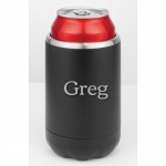 Avanti Double Wall Insulated Can & Stubby Holder Personalised | Black