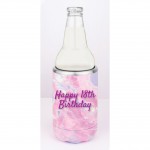 Avanti Double Wall Insulated Can & Stubby Holder Personalised | Pink Marble