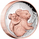 2023 $8 Koala High Relief Gilded 5oz Silver Proof Coin - 132/750