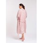 Arabella Robe | Pink Floral Dressing Gown Robe 100% Pure Cotton Voile