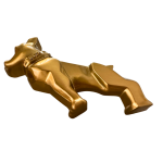 Genuine Mack Brand Matte Gold Full Size Bulldog Half Dogs | 12cm x 9cm