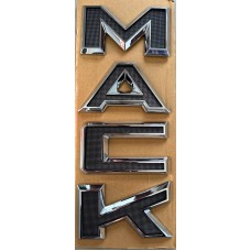 Genuine Mack Brand Chrome Black Letter Badge | Bonnet