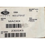 Genuine Mack Brand Chrome Black Letter Badge | Bonnet