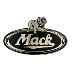 Genuine Mack Brand Chrome Black Raised Sticker | Mack Logo