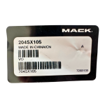 Genuine Mack Brand Chrome Letter Badge | Side Bonnet