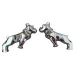 Genuine Mack Brand Chrome Full Size Bulldog Half Dogs | 12cm x 9cm