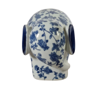 Blue Willow Hamptons 20cm Ceramic Elephant Decor Figurine | Solid Floral