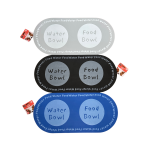 Dudley's World Dog or Cat Waterproof Food Water Mat | Grey Blue Black