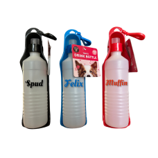 Dudley's World Portable 450ml Pet Travel Drink Bottle | Red Blue Black
