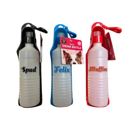 Dudley's World Portable 450ml Pet Travel Drink Bottle | Red Blue Black
