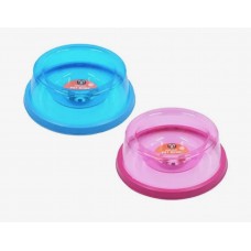 Dudley's World Dog or Cat Plastic Non Slip Food Water Bowl | Pink or Blue