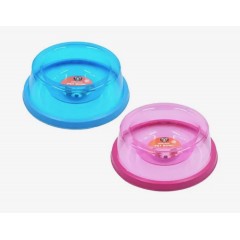Dudley's World Dog or Cat Plastic Non Slip Food Water Bowl | Pink or Blue