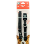 Dudley's World Dog Small Size Collar & Lead Set | Pink Purple Blue Black