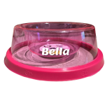 Dudley's World Dog or Cat Plastic Non Slip Food Water Bowl | Pink or Blue