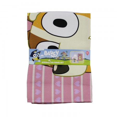 Bluey Licensed 2 Piece Kitchen Baking Set | Apron & Tea Towel