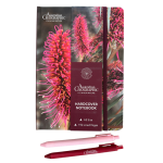 Australian Geographic A5 Size Native Flower Hardcover Notebook & Pens | Pink