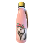 Tanya Kalantary Australian Art Stainless Steel Hot Cold 500ml Drink Flask Bottle | Wombat