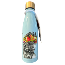 Tanya Kalantary Australian Art Stainless Steel Hot Cold 500ml Drink Flask Bottle | Cockatoo