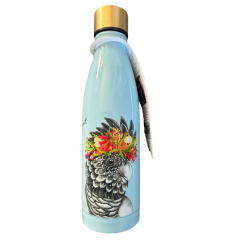 Tanya Kalantary Australian Art Stainless Steel Hot Cold 500ml Drink Flask Bottle | Cockatoo