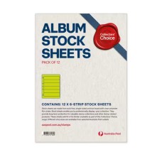 Australia Post Collectors Choice A4 Stamp Album Stock Sheets 12 x 6-Strip Australia Post Collectors Choice A4 Stamp Album Stock Sheets 12 x 6-Strip