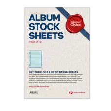 Australia Post Collectors Choice A4 Stamp Album Stock Sheets 12 x 5-Strip Australia Post Collectors Choice A4 Stamp Album Stock Sheets 12 x 5-Strip