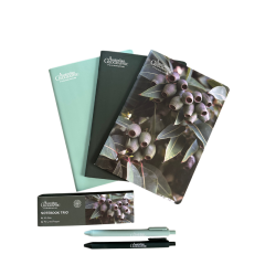 Australian Geographic A5 Size Gumnut Notebook Trio & Pens | Green