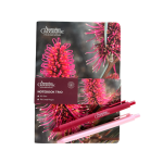 Australian Geographic A5 Size Native Flower Notebook Trio & Pens | Pink