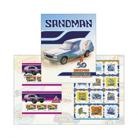 2024 Holden Sandman 50th Anniversary Australian Stamp Sheets Collector Folder - Mint