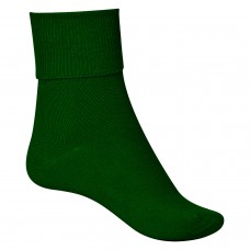 LW Reid Unisex Howitt Turnover Top Ankle Socks | Bottle Green