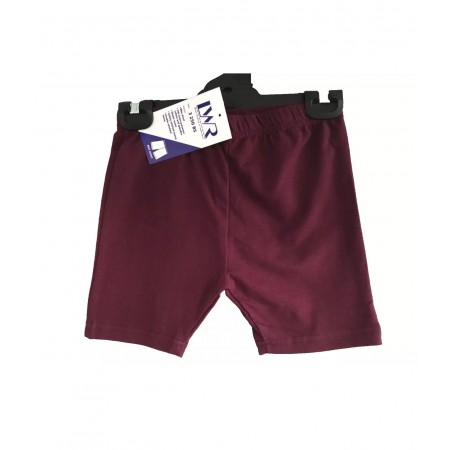 Girls LW Reid Maroon School Uniform Bike Shorts |  Pack of 6