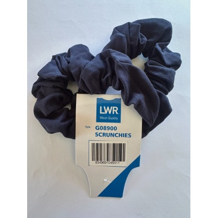 LW Reid McCrae Soft Stretch Twin Pack School Scrunchies | Navy