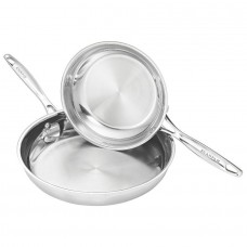 Scanpan Impact 2 Piece Stainless Steel Frypan Set | 18cm & 30cm