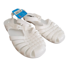 Girls Jelly Beans Summer Buckle Sandals Senior Sz 4 | White