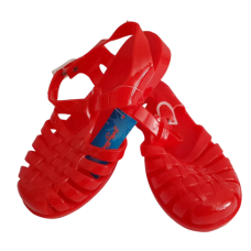 Girls Jelly Beans Summer Buckle Sandals | Red