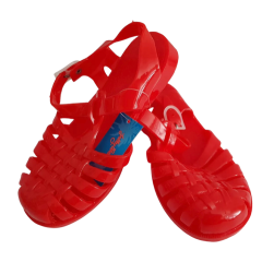 Girls Jelly Beans Summer Buckle Sandals | Red