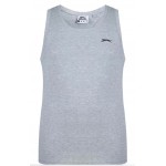 Slazenger Men's Crew Neck Sleeveless Muscle Tank Top | Grey Marle