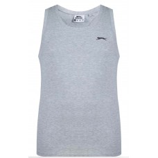 Slazenger Men's Crew Neck Sleeveless Muscle Tank Top | Grey Marle