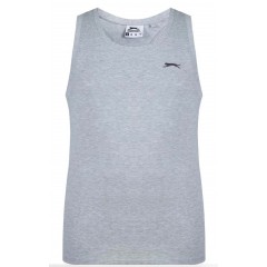 Slazenger Men's Crew Neck Sleeveless Muscle Tank Top | Grey Marle